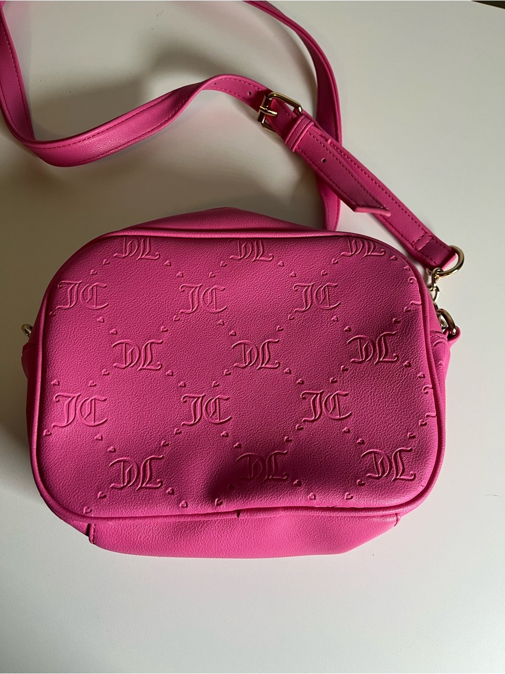 Juicy Couture Hot Pink Heart-Embellished Crossbody - Picture 3 of 5